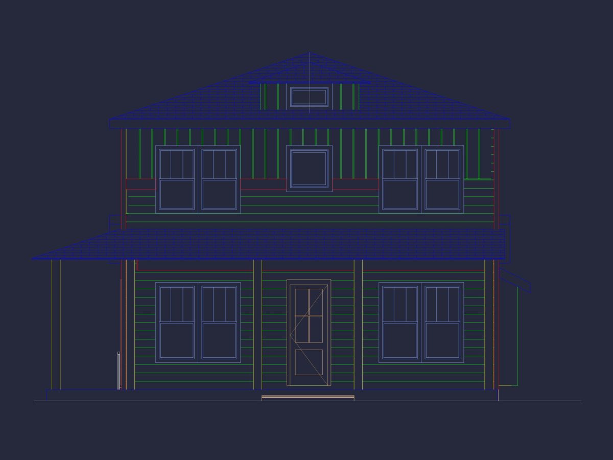 Craftsman house Plan with CAD Blueprints and Floor Designs
