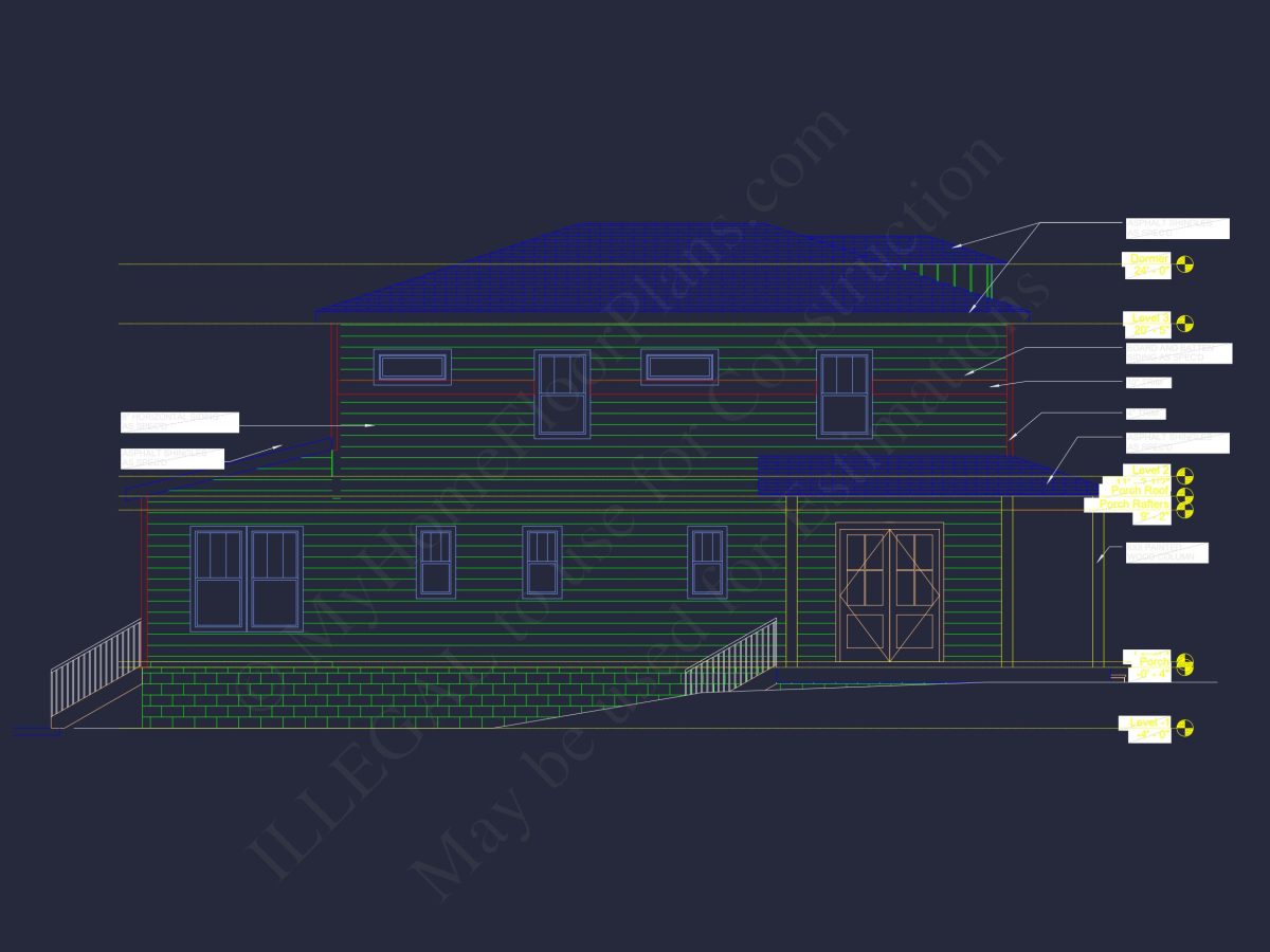 Craftsman house Plan with CAD Blueprints and Floor Designs