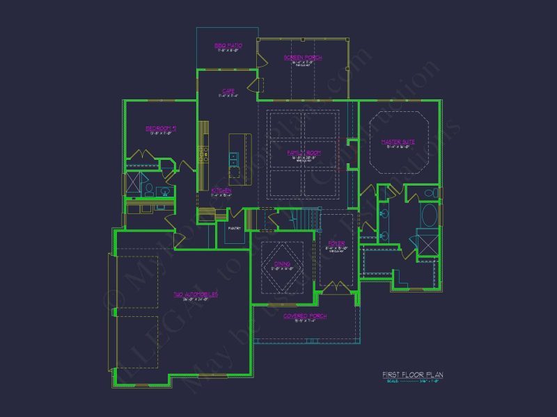 Craftsman house Plan with Detailed Architectural Designs