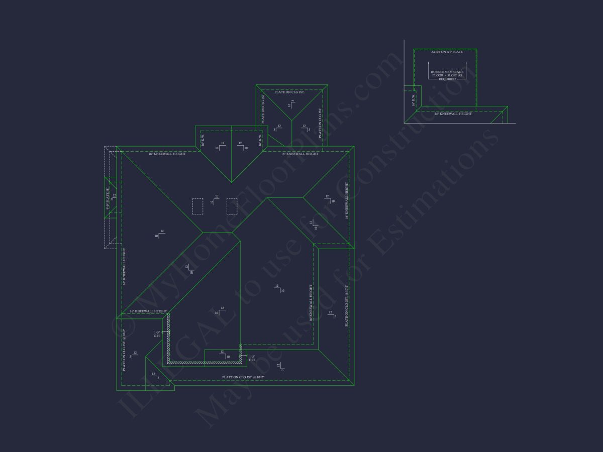 Craftsman house Plan with Detailed Blueprint and CAD Designs