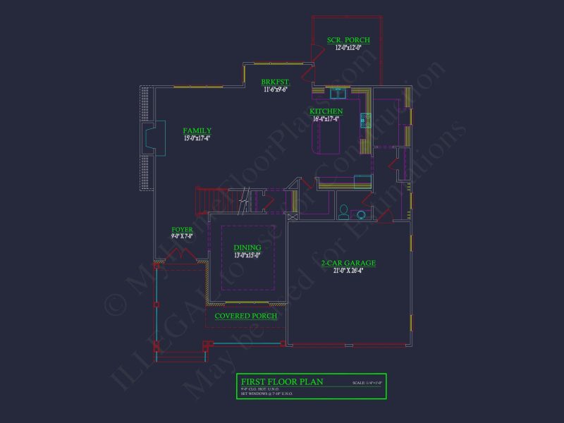 Craftsman house Plan with Detailed Blueprint and CAD Designs