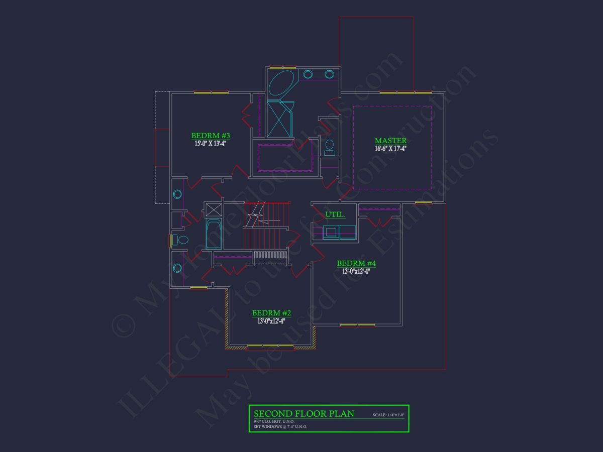 Craftsman house Plan with Detailed Blueprint and CAD Designs