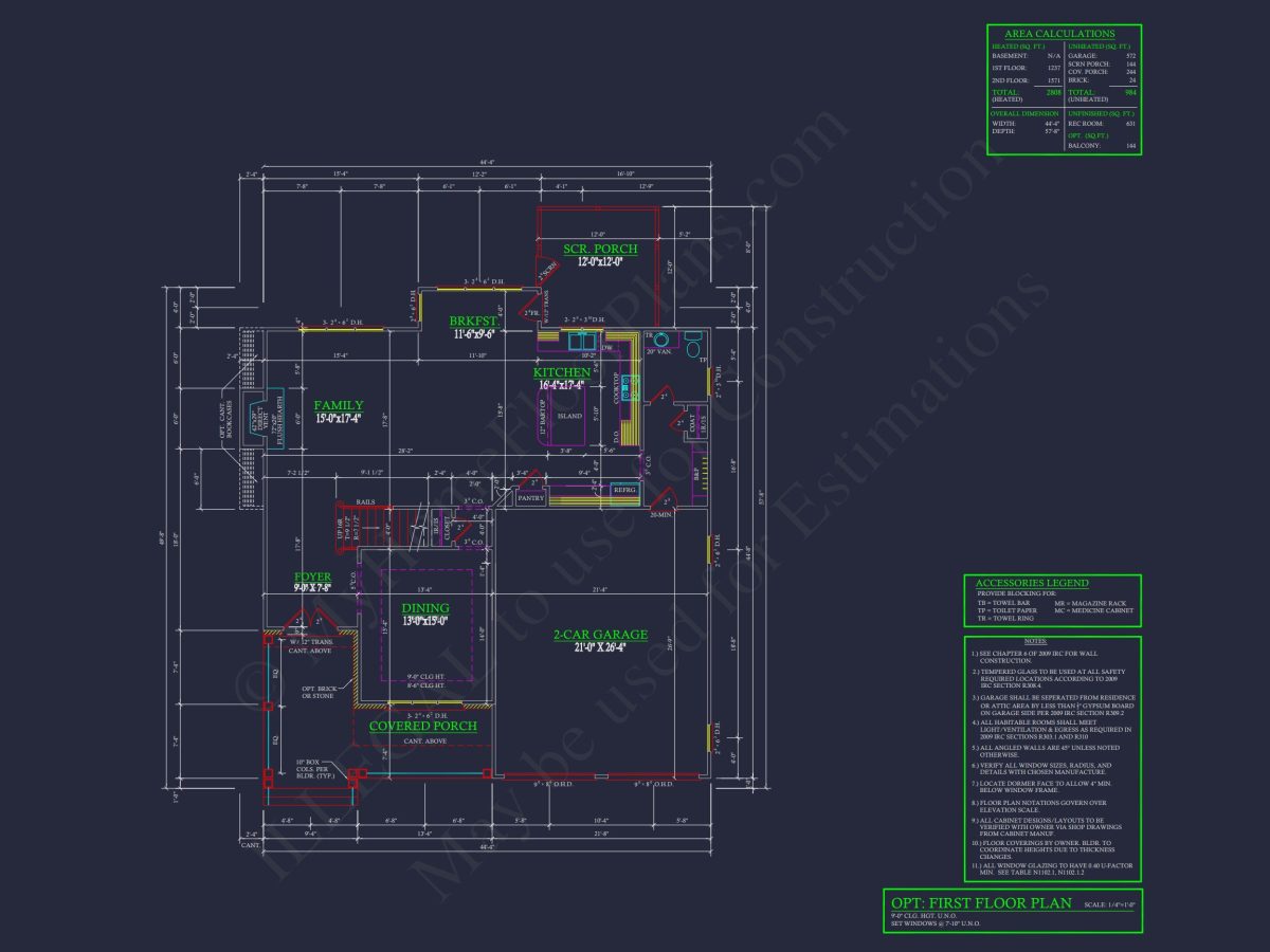 Craftsman house Plan with Detailed Blueprint and CAD Designs