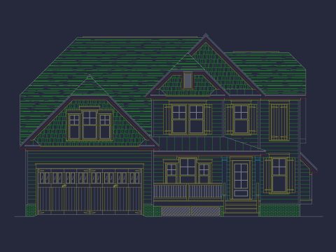 Craftsman house Plan with Detailed Blueprint and Modern Designs