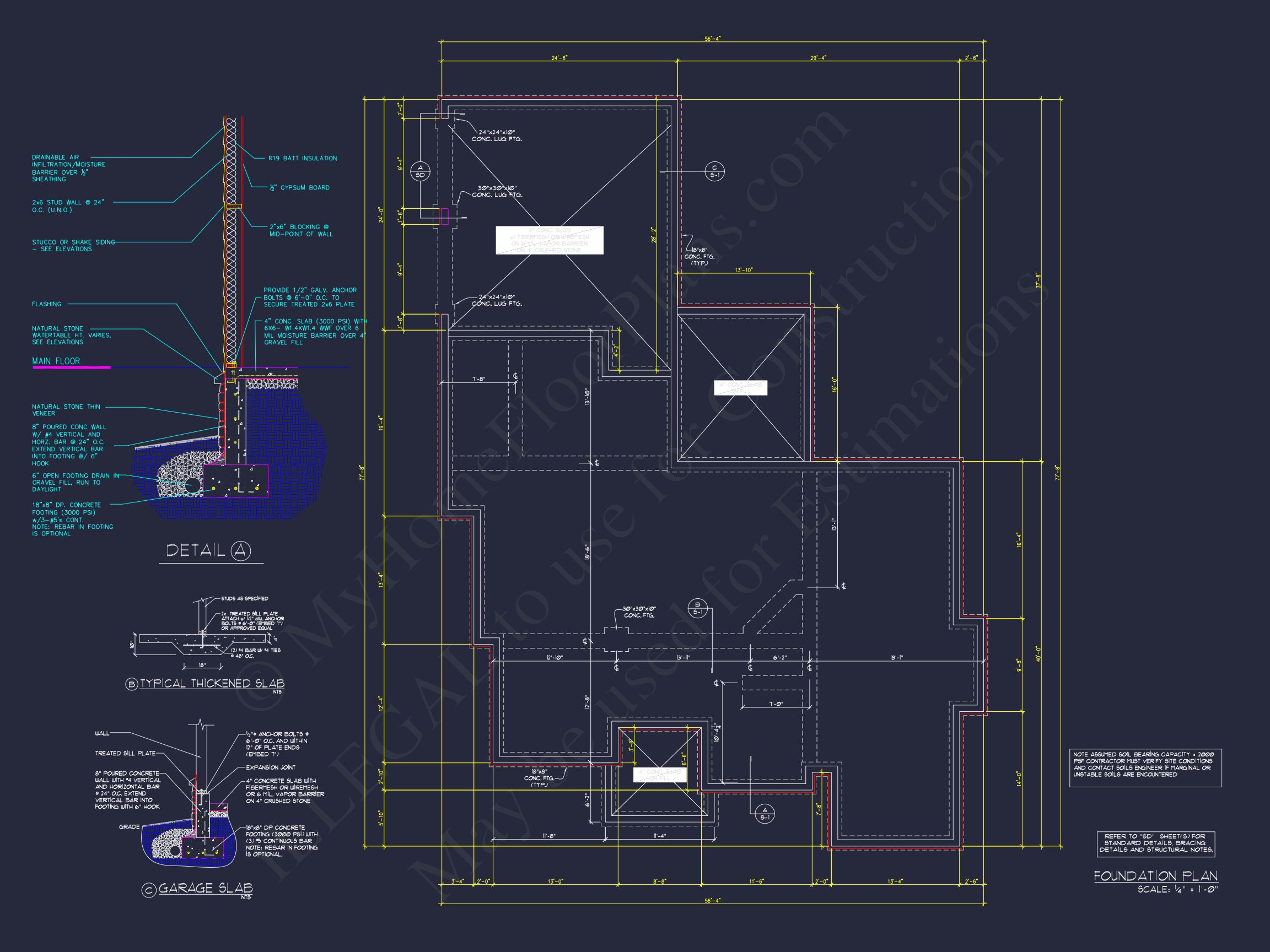 Craftsman house Plan with Detailed CAD Designs and Layouts