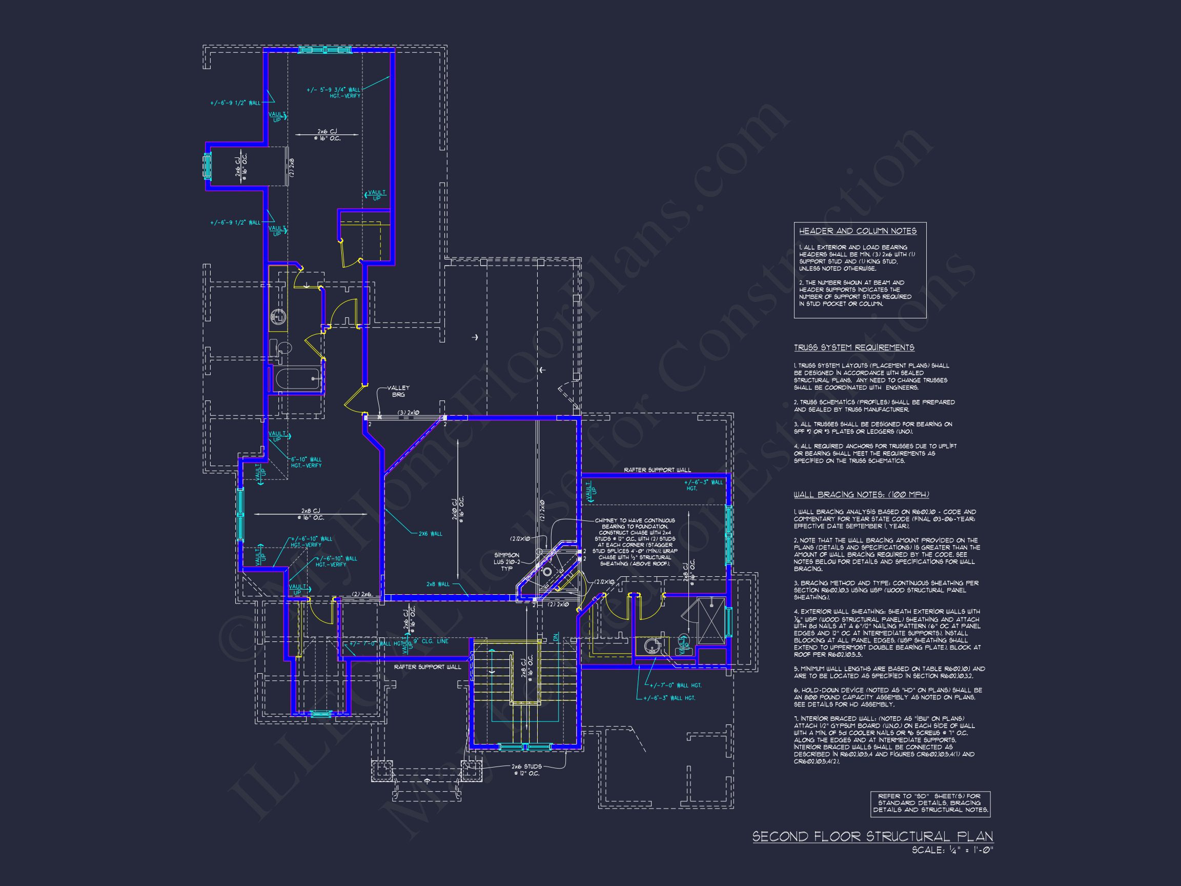 Craftsman house Plan with Detailed CAD Designs and Layouts