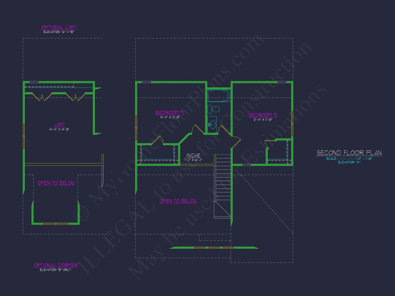 Craftsman house Plan with Detailed Floor Blueprint and Designs