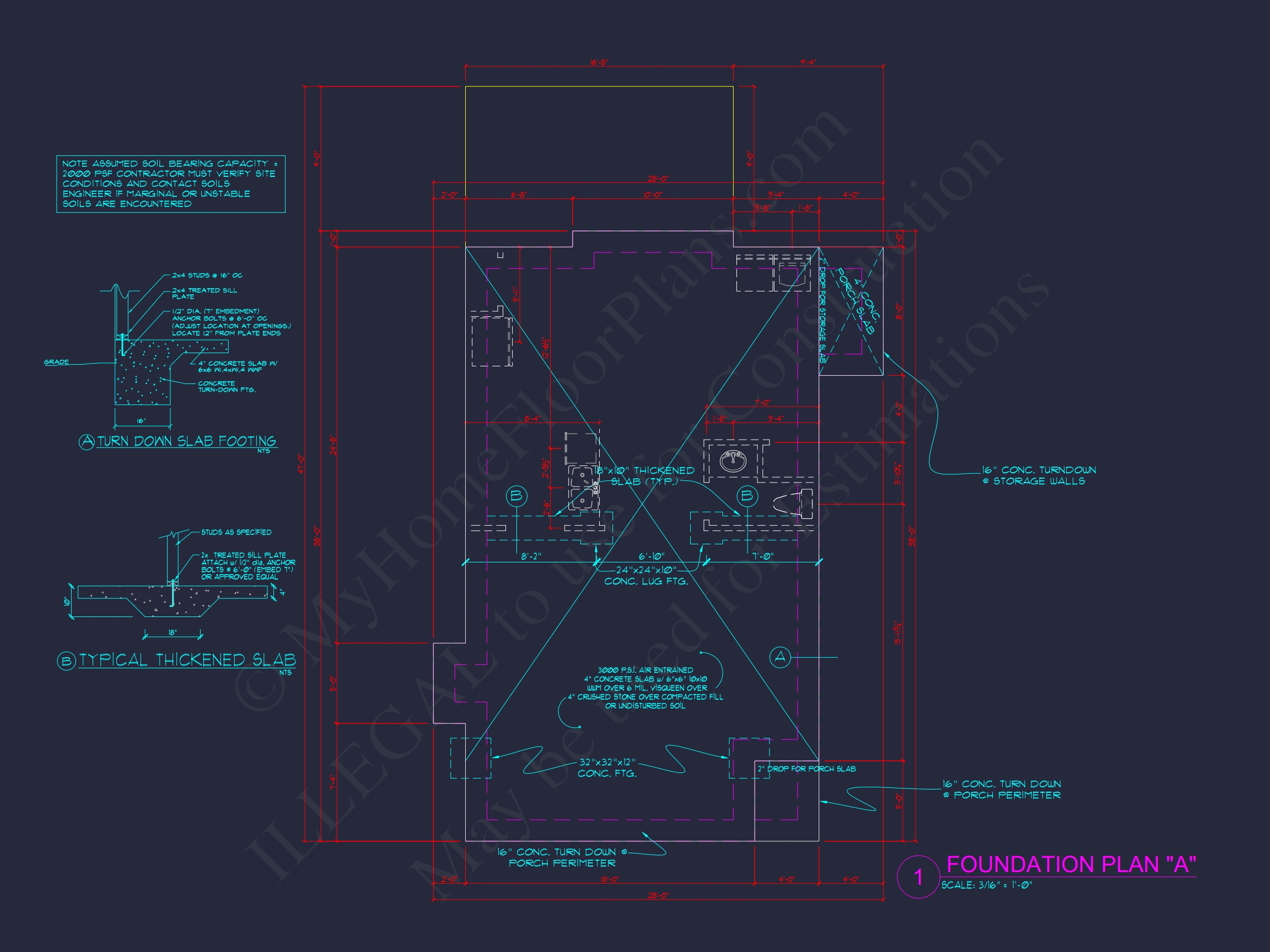 Craftsman Home Plan with Detailed Floor Blueprint and Open Designs