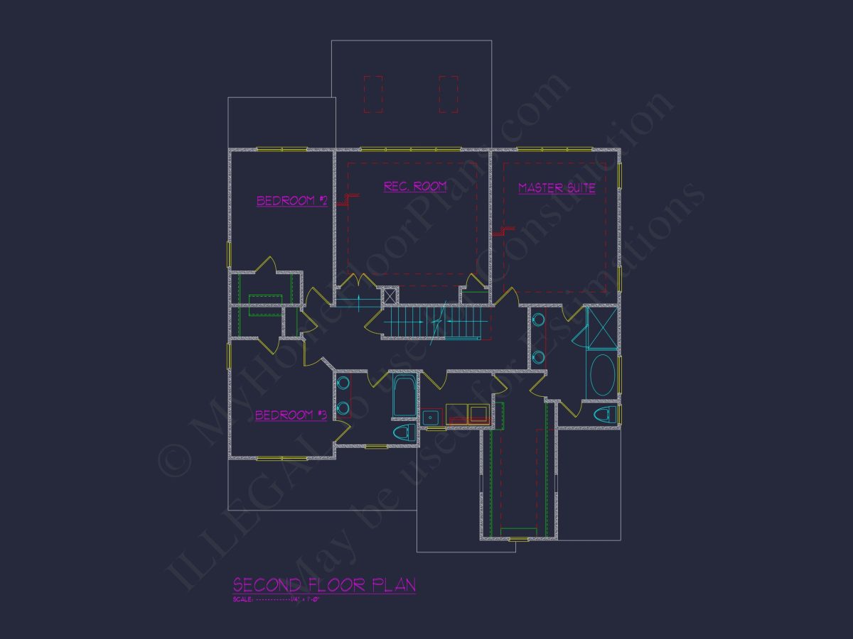 Craftsman house Plan with Detailed Floor Plan and CAD Designs