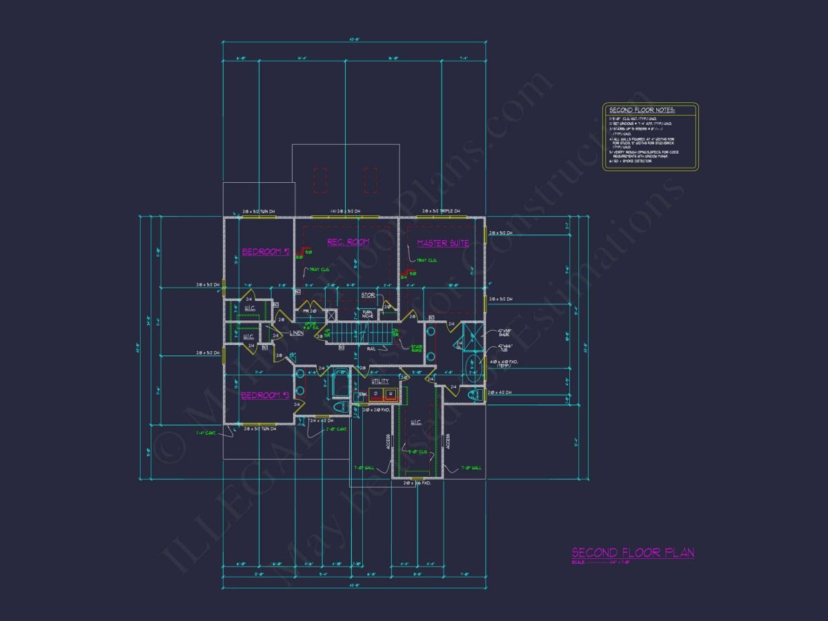 Craftsman house Plan with Detailed Floor Plan and CAD Designs