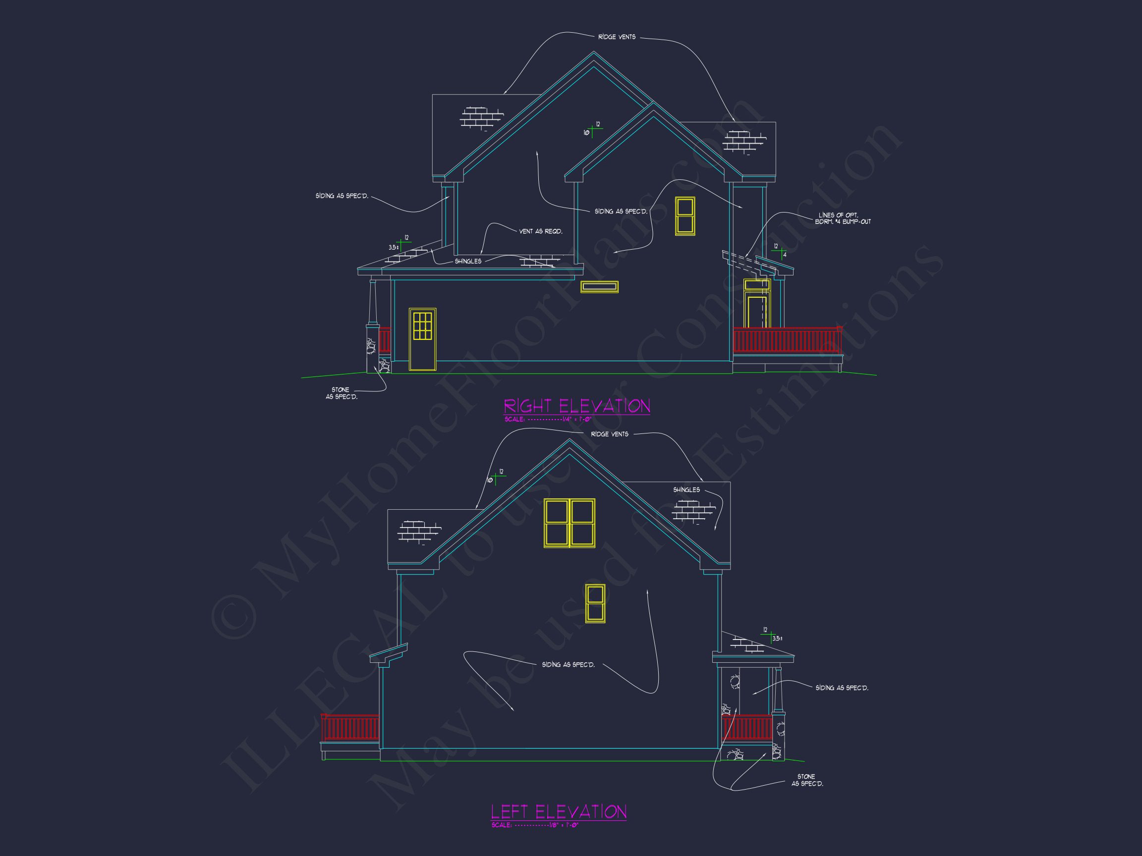 Craftsman house Plan with Detailed Floor Plans,CAD Blueprints,and Unique Architecture Designs