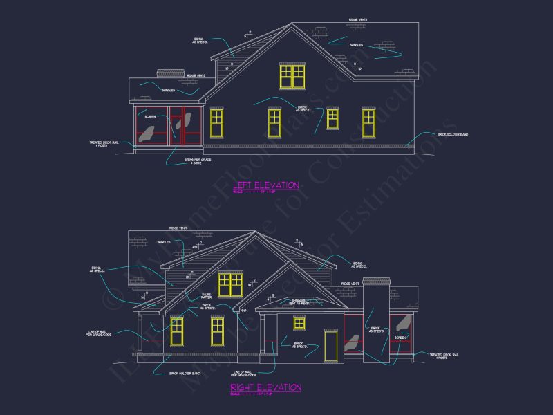 Craftsman house Plan with Floor Plan, CAD, and Blueprints