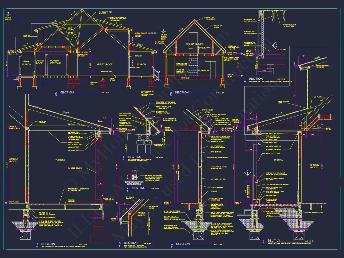 Craftsman house Plan with Open Floor Blueprint Designs