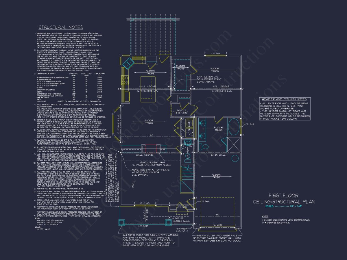 Craftsman house Plan with Open Floor Blueprint Designs