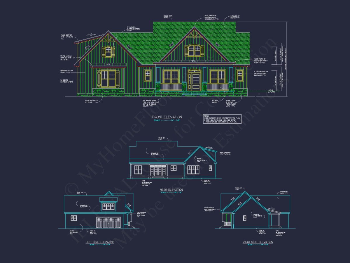 Craftsman house Plan with Open Floor Blueprint & Unique Designs