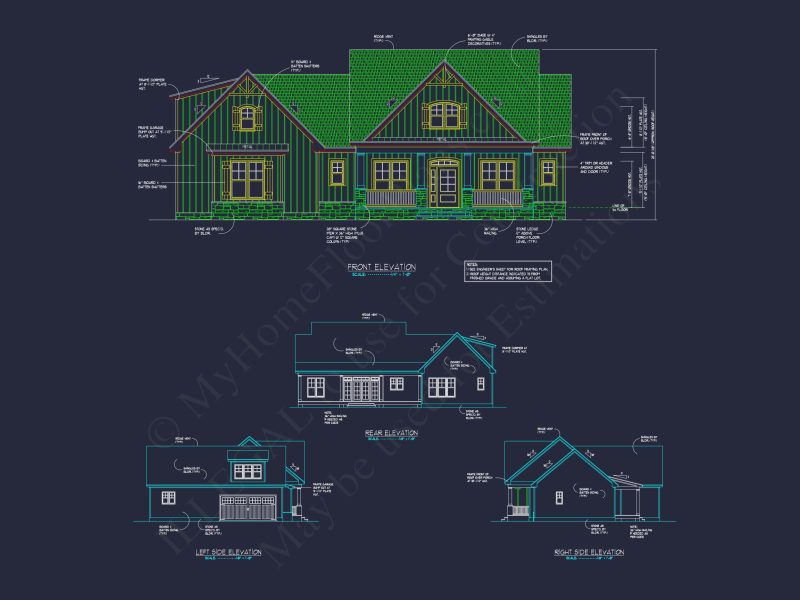 Craftsman house Plan with Open Floor Blueprint & Unique Designs