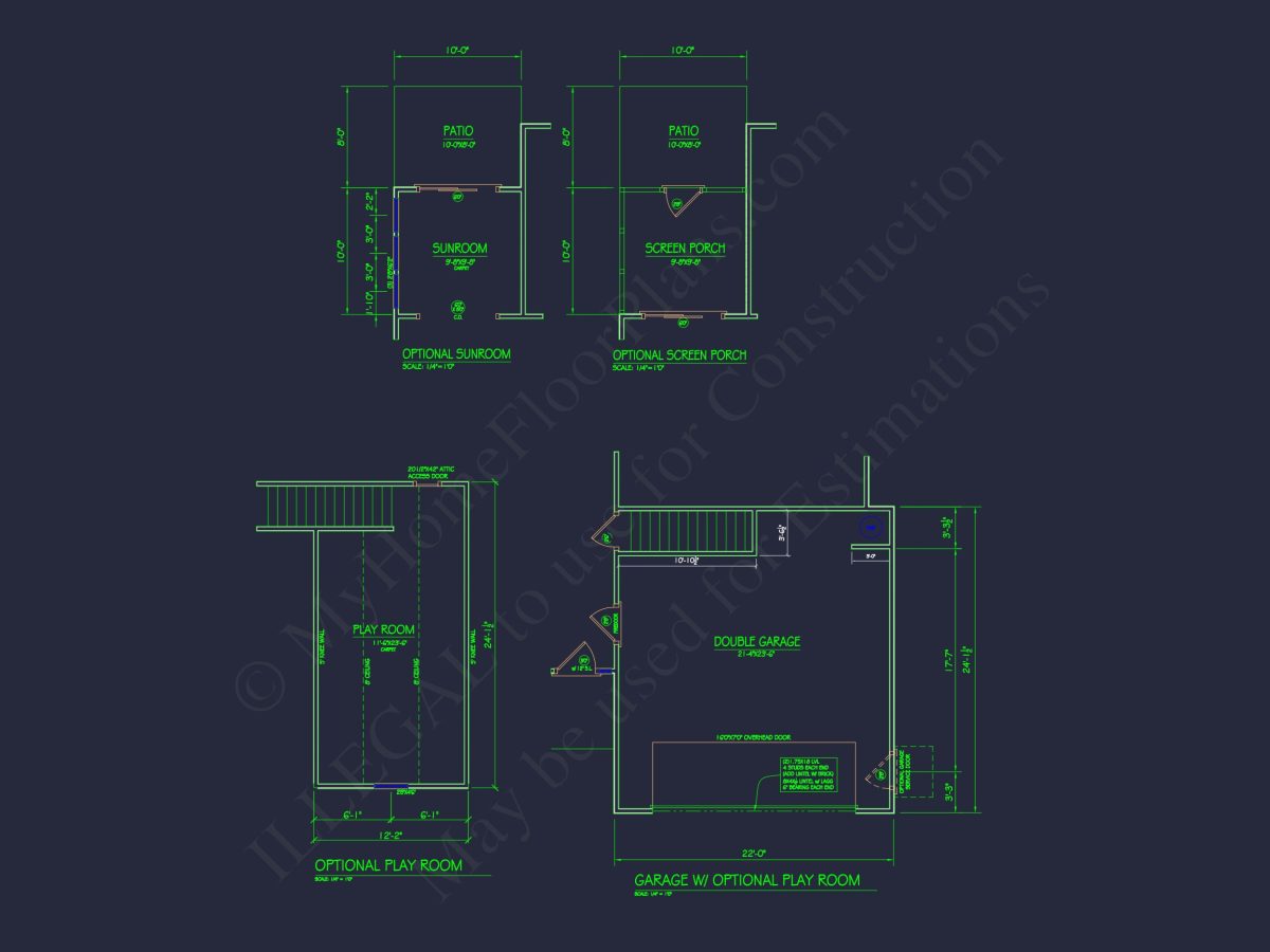 Craftsman house Plan with Open Floor CAD Designs and Features