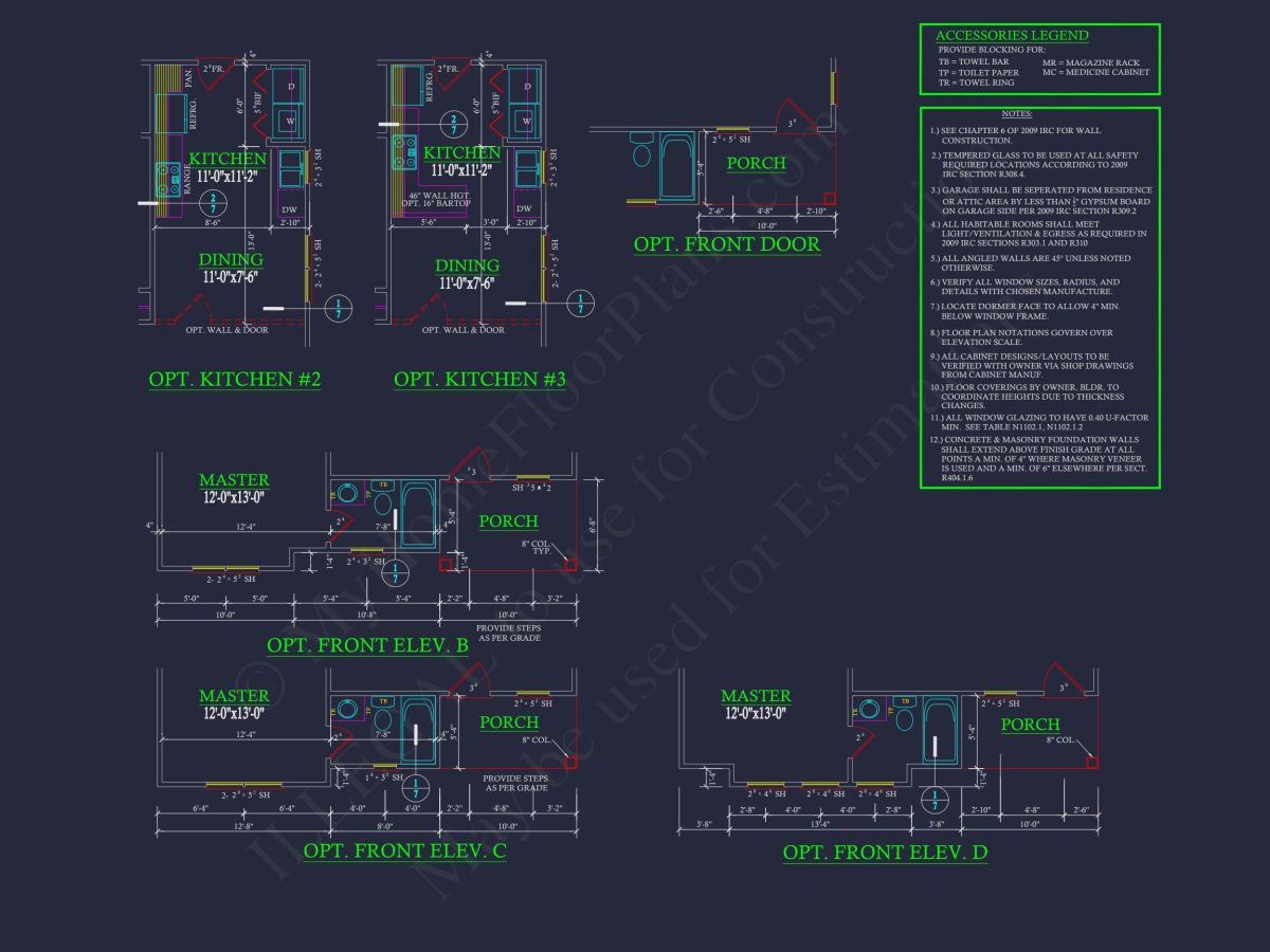 Craftsman house Plan with Open Floor Design & Detailed CAD