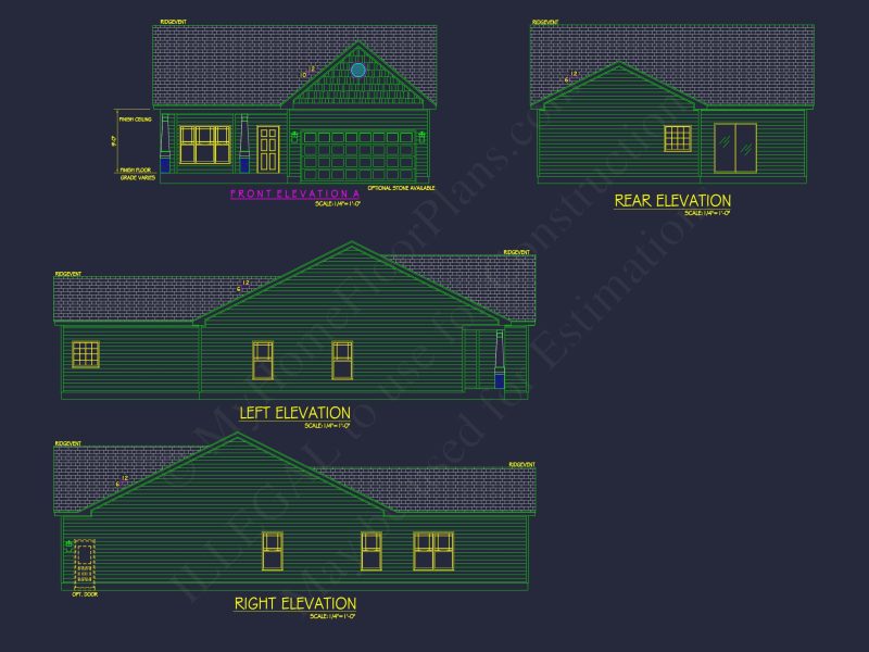 Craftsman house Plan with Open Floor Layout & CAD Designs
