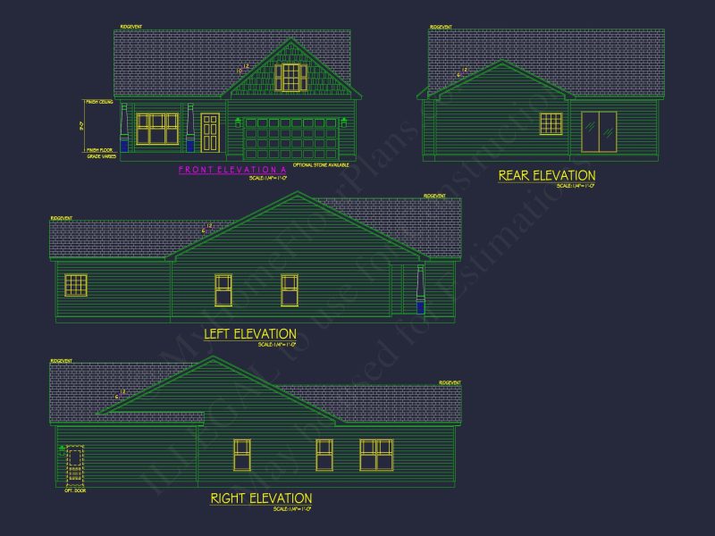 Craftsman house Plan with Open Floor Layout & CAD Designs