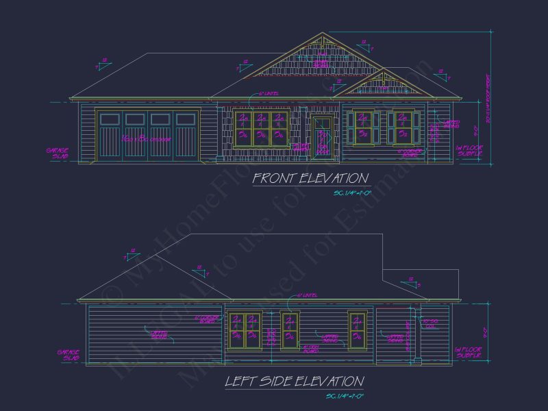 Craftsman house Plan with Open Floor Layout and 2-Car Garage