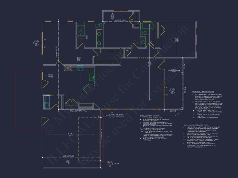 Craftsman house Plan with Open Floor Layout and 2-Car Garage
