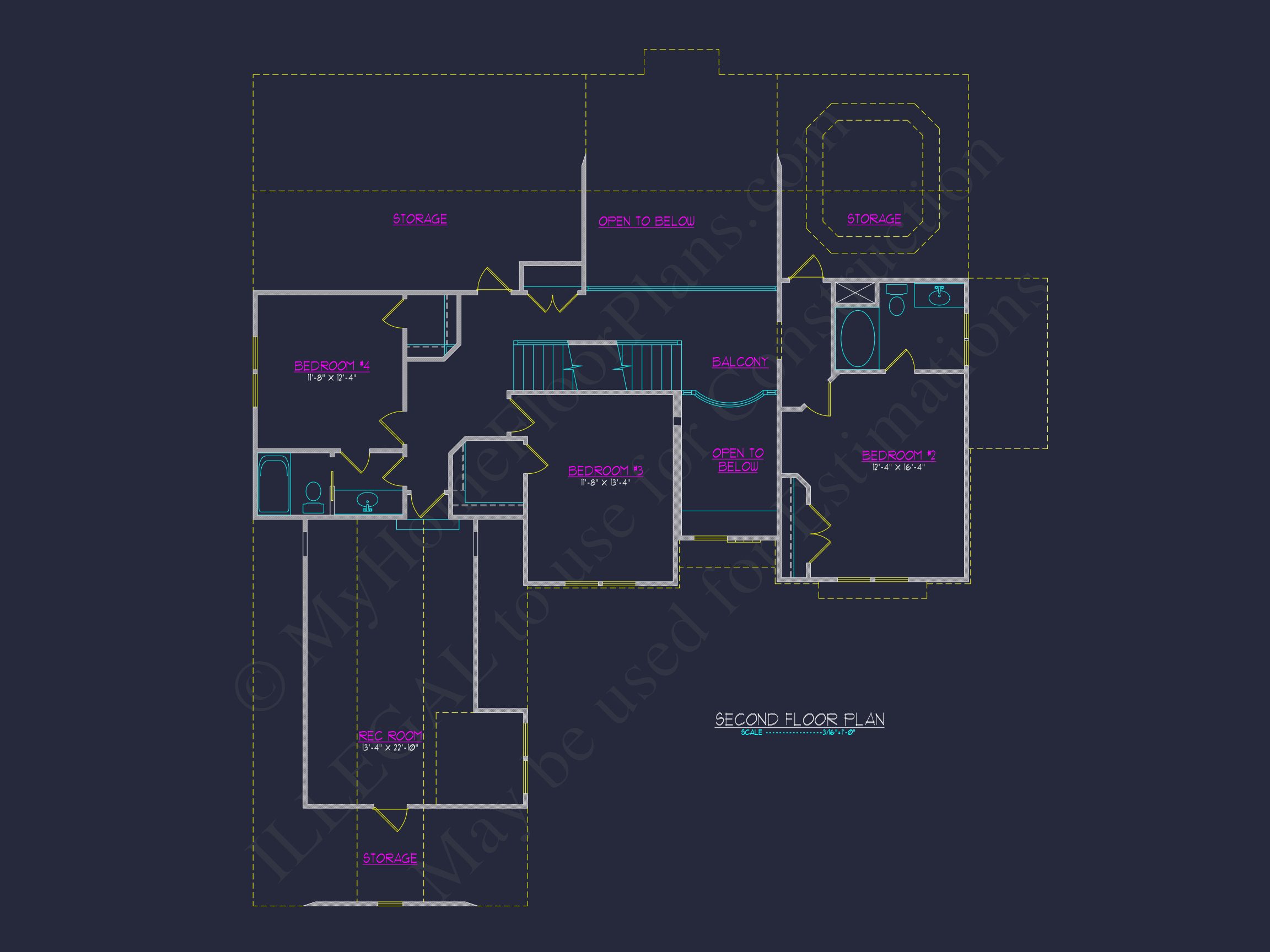 Craftsman house Plan with Open Floor Plan and 4 Bedrooms