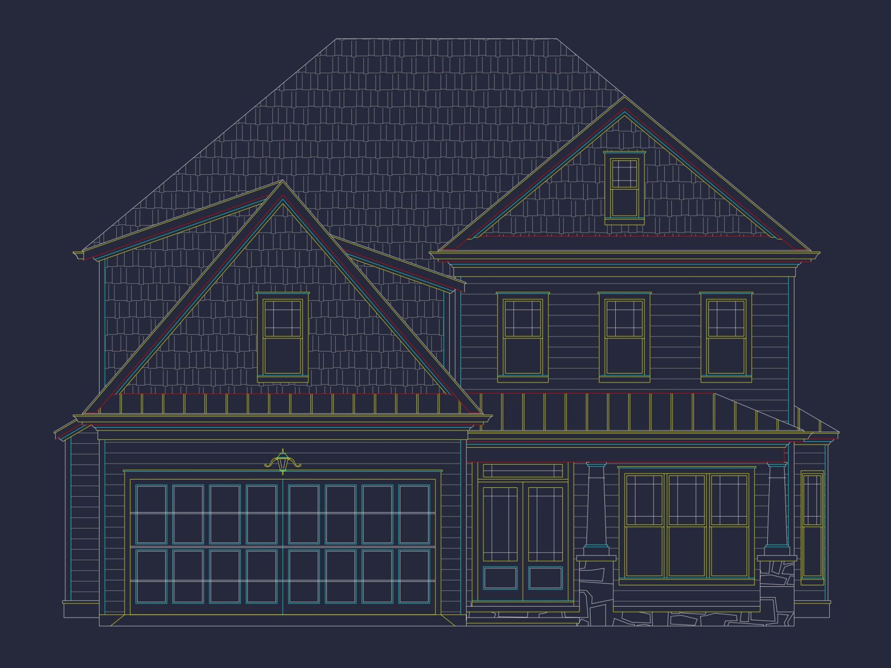 Craftsman house Plan with Spacious Floor Design and CAD Blueprints