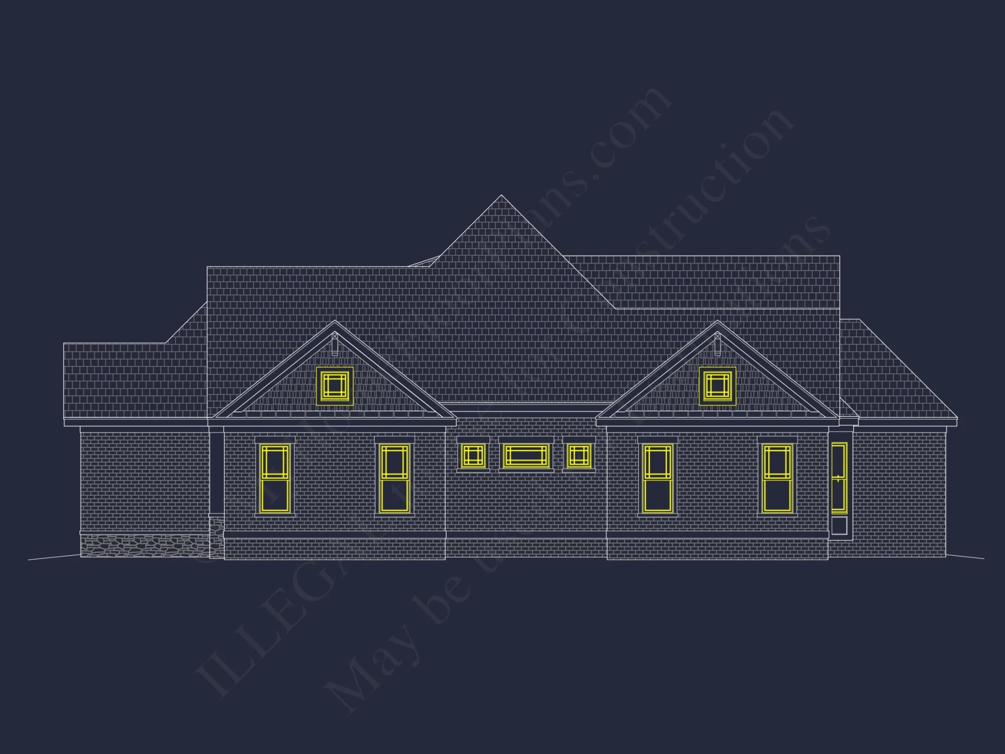 Craftsman house Plan with Spacious Floor Designs and CAD Blueprints