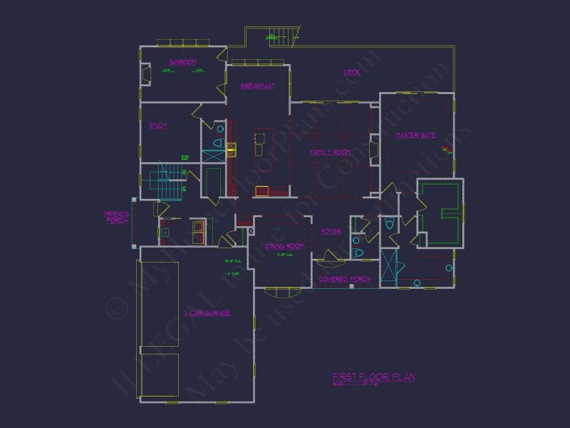 Craftsman house Plan with Spacious Floor Plan and CAD Designs