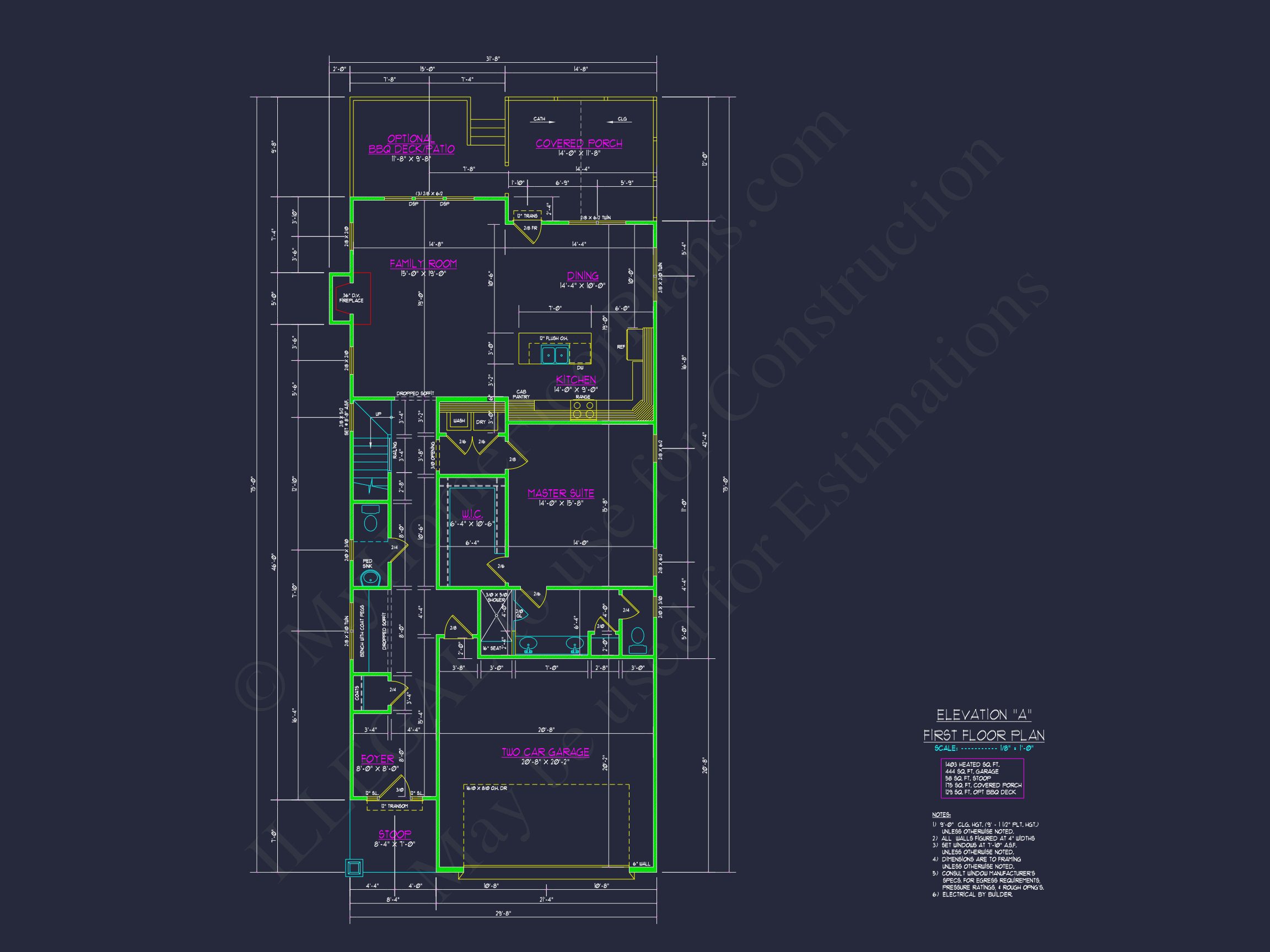 Craftsman Home Plan with Spacious Floor Plan and CAD Designs