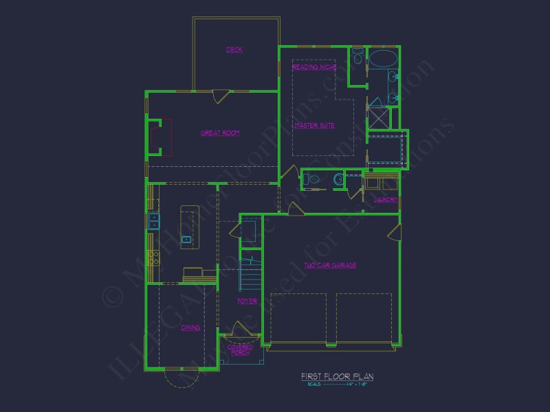 Craftsman house Plan with Spacious Garage and Open Floor Design