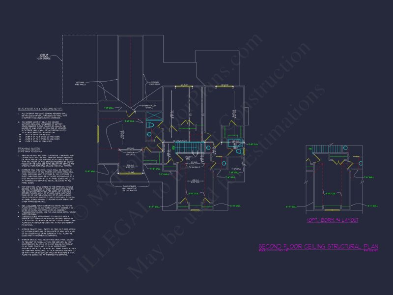 Craftsman house with 2-Story Floor Plan