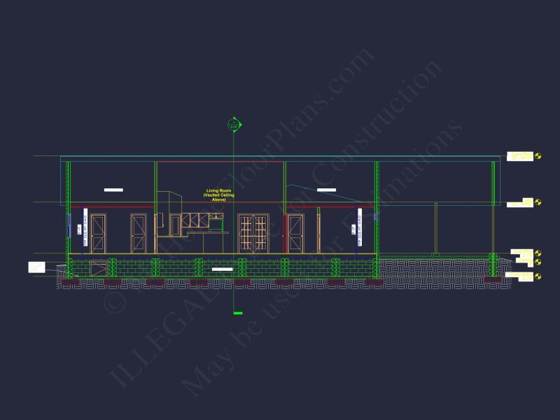 Craftsman Ranch house Plan: 3-Bed, 2-Bath Floor Blueprint