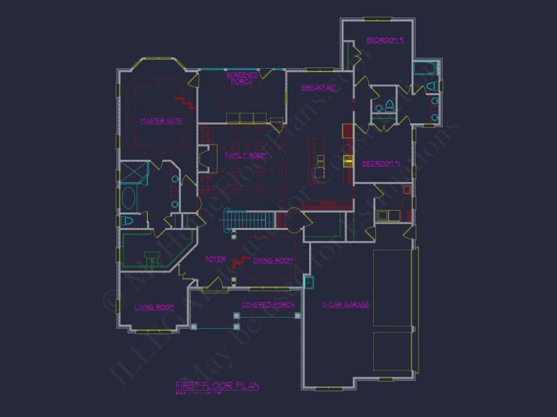 Craftsman Ranch house Plan with CAD and Architectural Designs