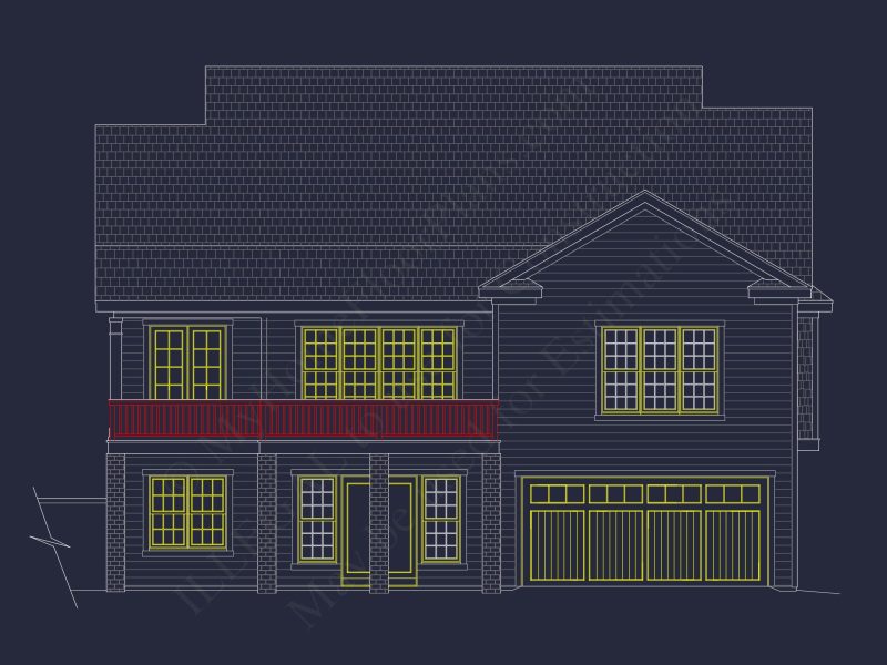 Craftsman-Style 3-Story house Plan with Basement & CAD Design
