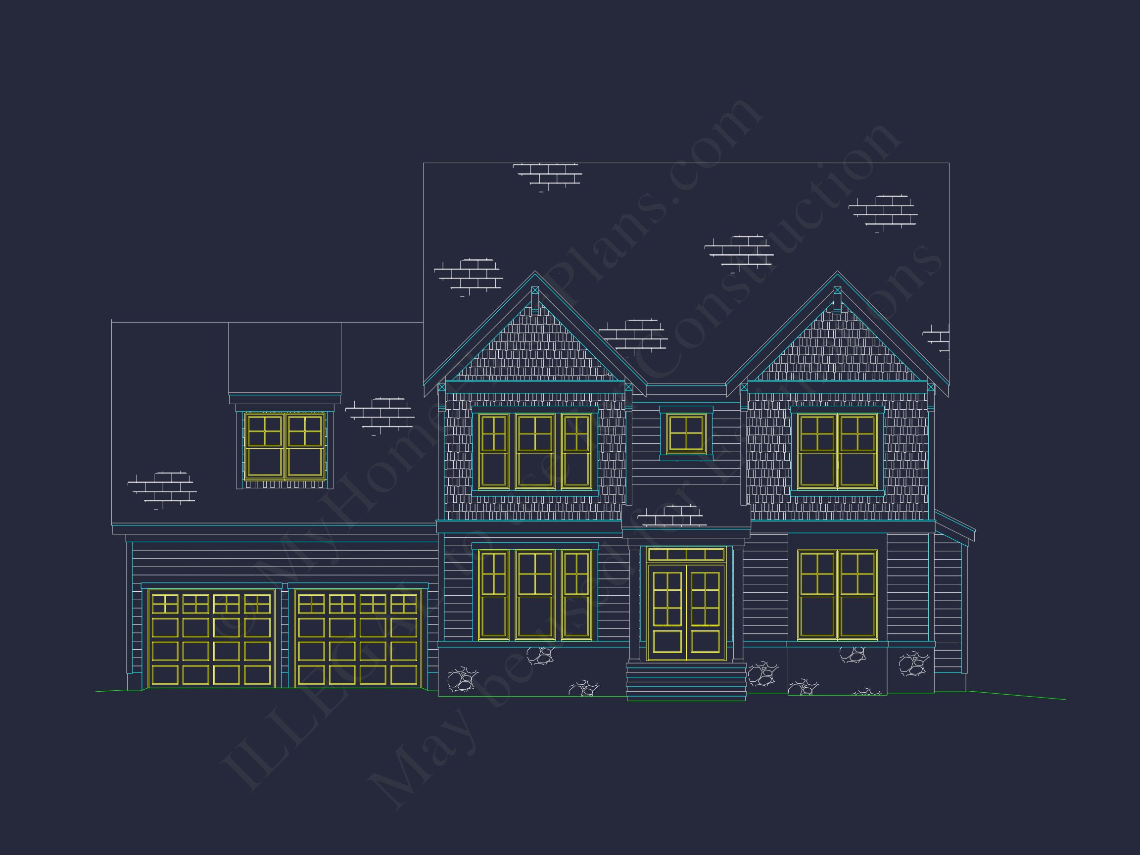 2-Story Floor Plan Blueprint CAD