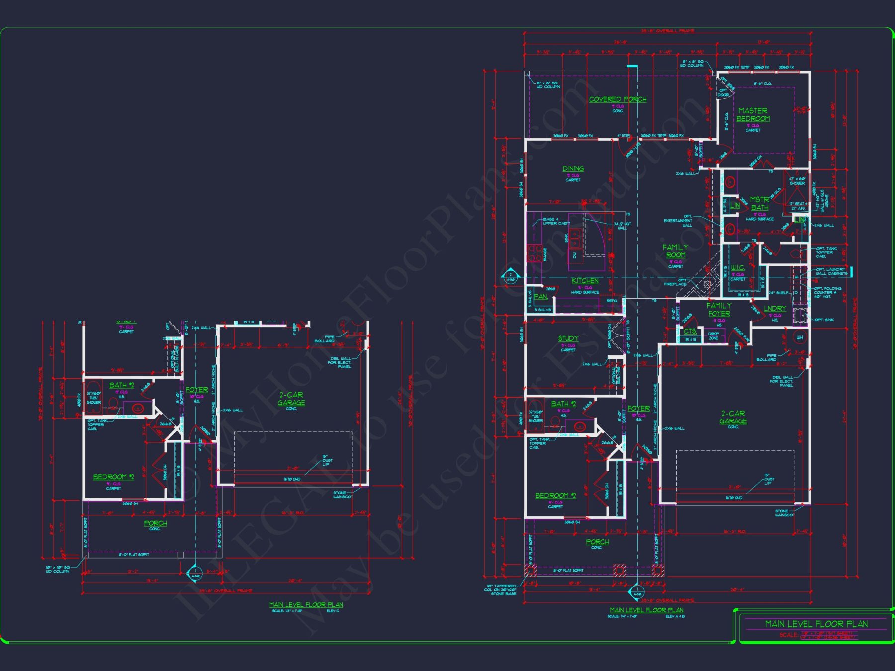 Craftsman Style house Floor Plan