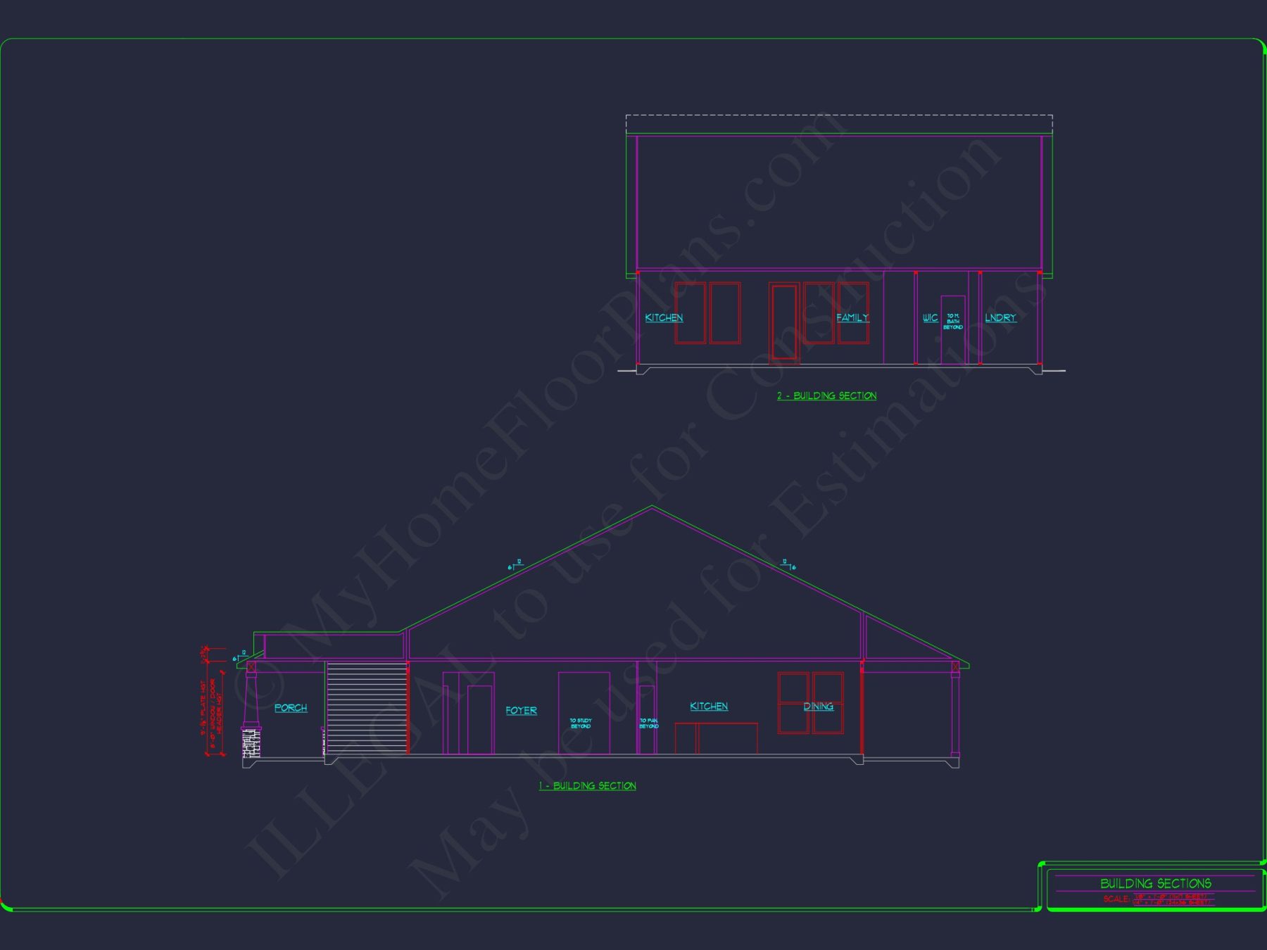 Craftsman Style house Floor Plan