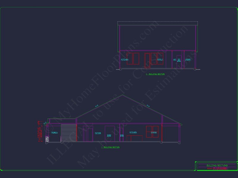Craftsman Style house Floor Plan