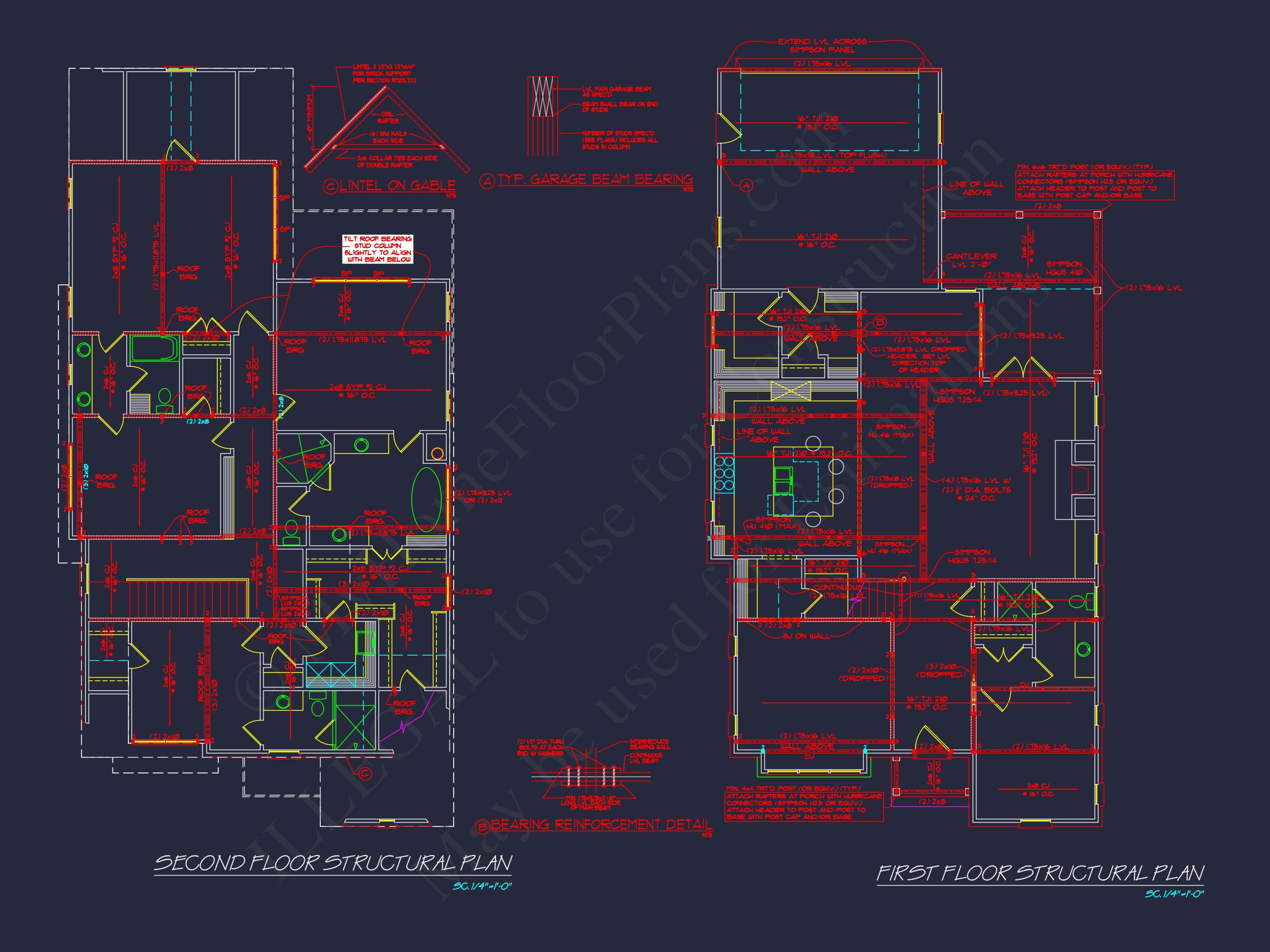 Craftsman-Style Home Floor Plan with Spacious CAD Designs