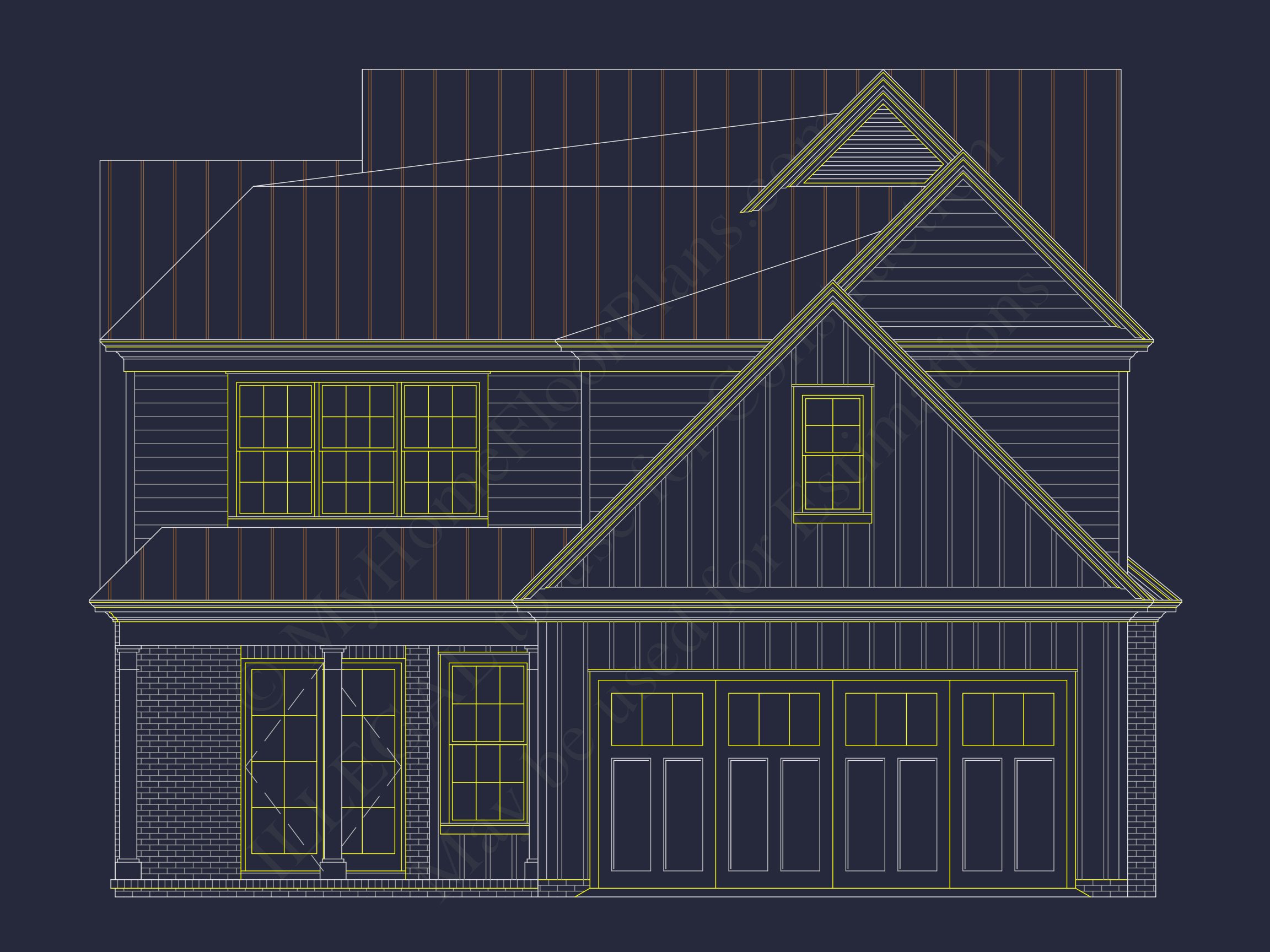 Craftsman-Style Home Floor Plan with Spacious CAD Designs
