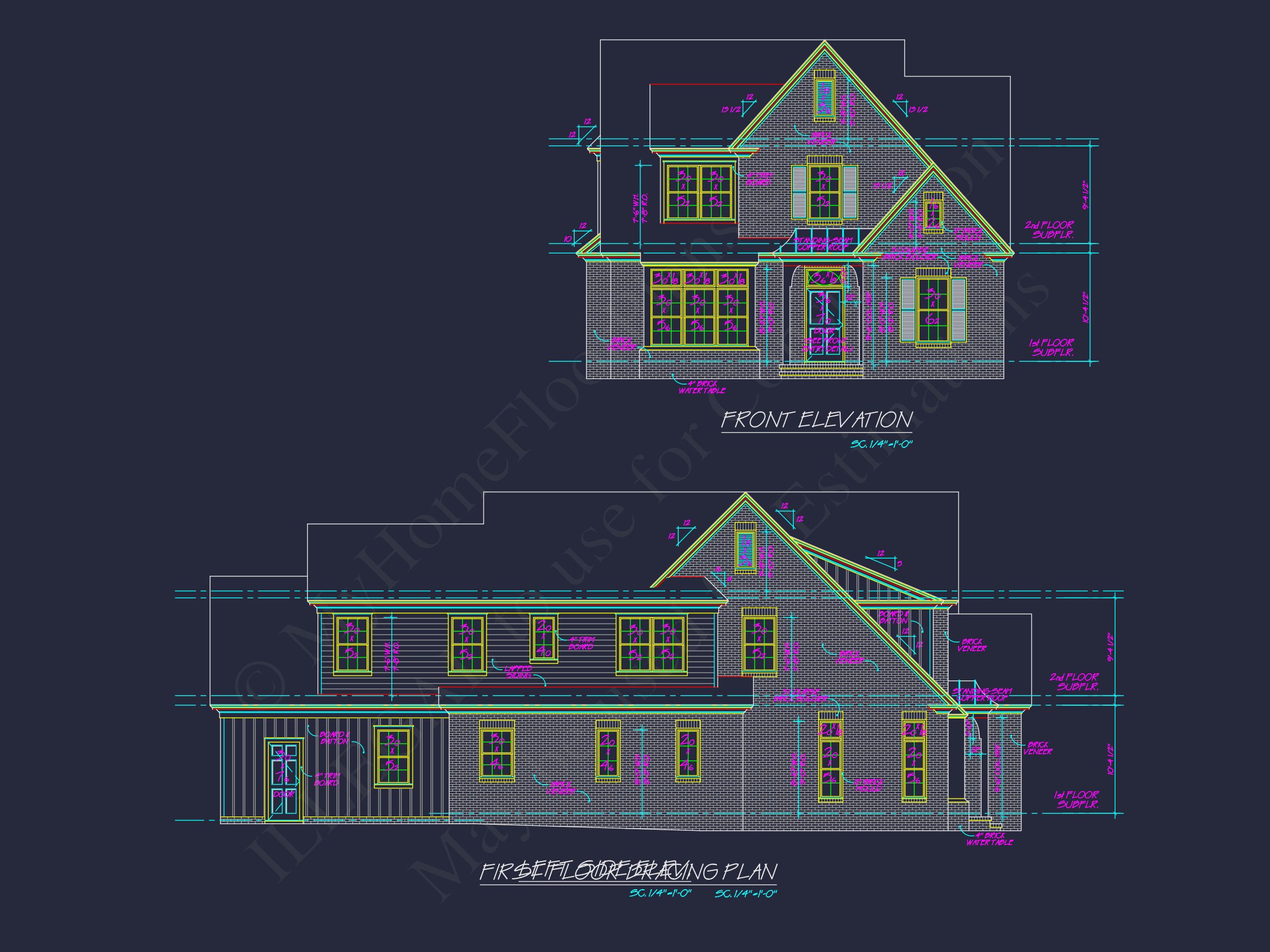Craftsman-Style Home Floor Plan with Spacious CAD Designs