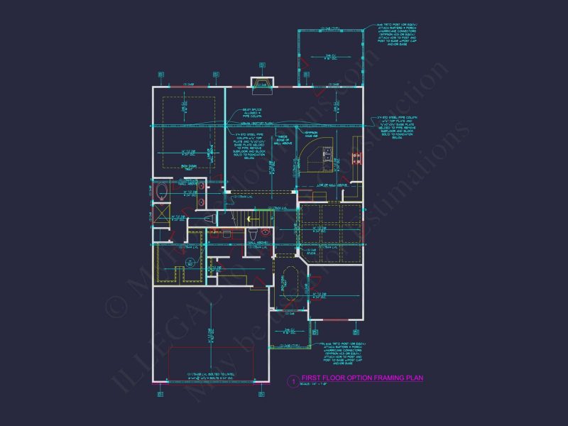 Craftsman-Style house Plan: 3-Bedroom CAD Blueprint Designs