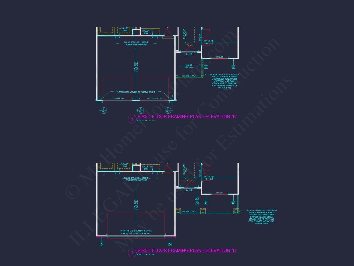 Craftsman-Style house Plan: 3-Bedroom CAD Blueprint Designs