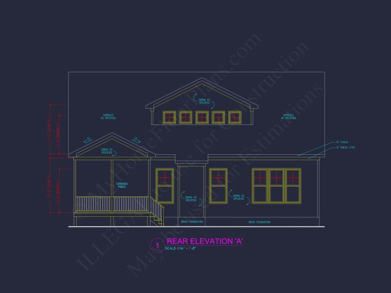 Craftsman-Style house Plan: 3-Bedroom CAD Blueprint Designs