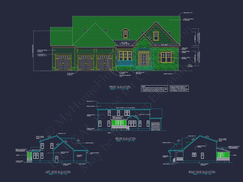 Craftsman-Style house Plan: Spacious 4 Bed, 4 Bath Designs
