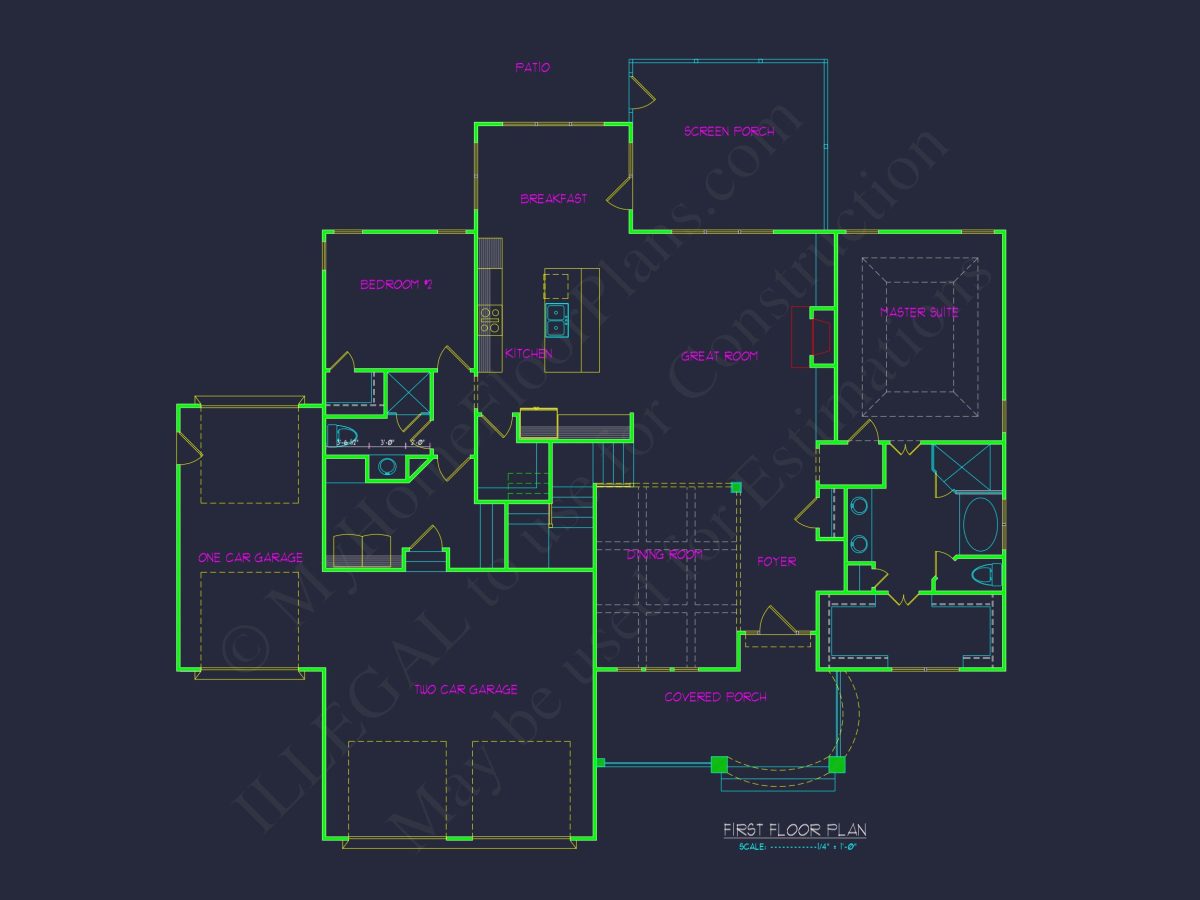Craftsman-Style house Plan: Spacious 4 Bed, 4 Bath Designs
