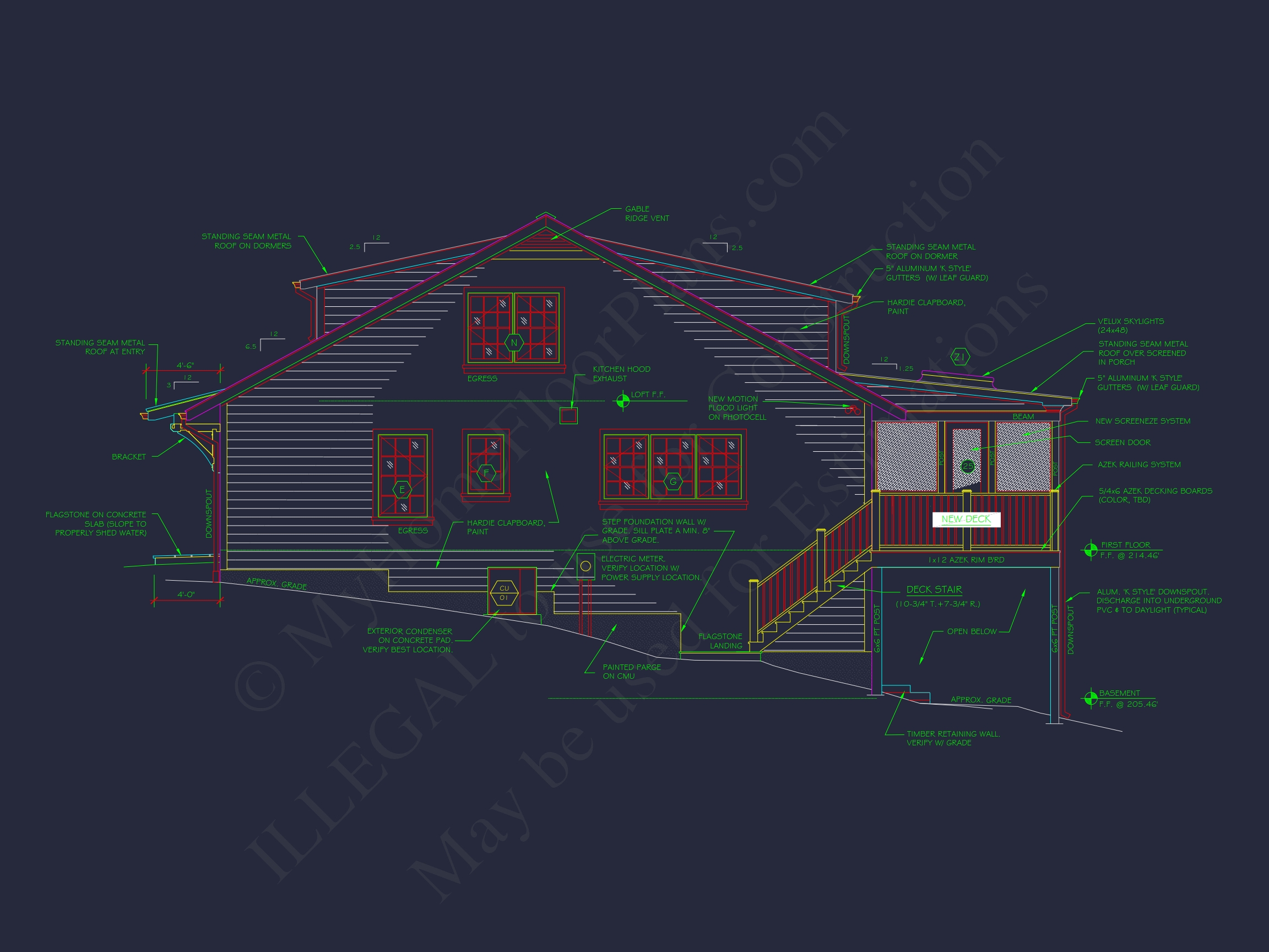 Craftsman-Style Home Plan with CAD Designs and Blueprints