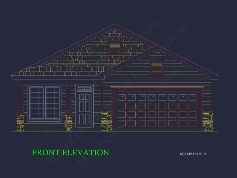 Craftsman-Style house Plan with Open Floor Design and CAD Blueprints